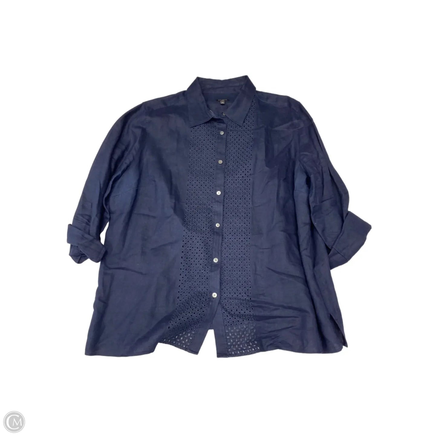 Top Long Sleeve By Talbots In Navy, Size: 2x