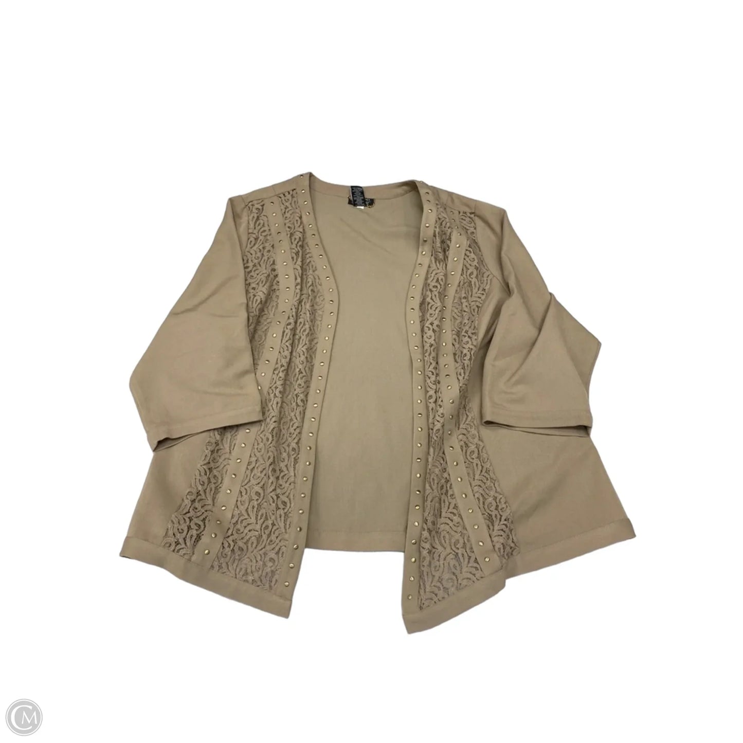 Cardigan By Black Label In Tan, Size: 2x
