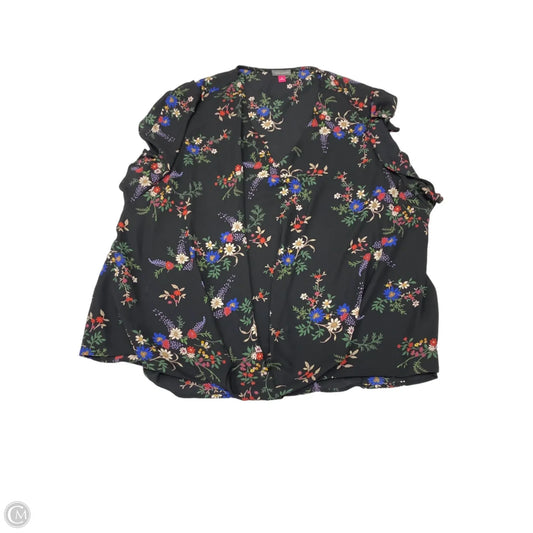 Top Short Sleeve By Vince Camuto In Floral Print, Size: 3x