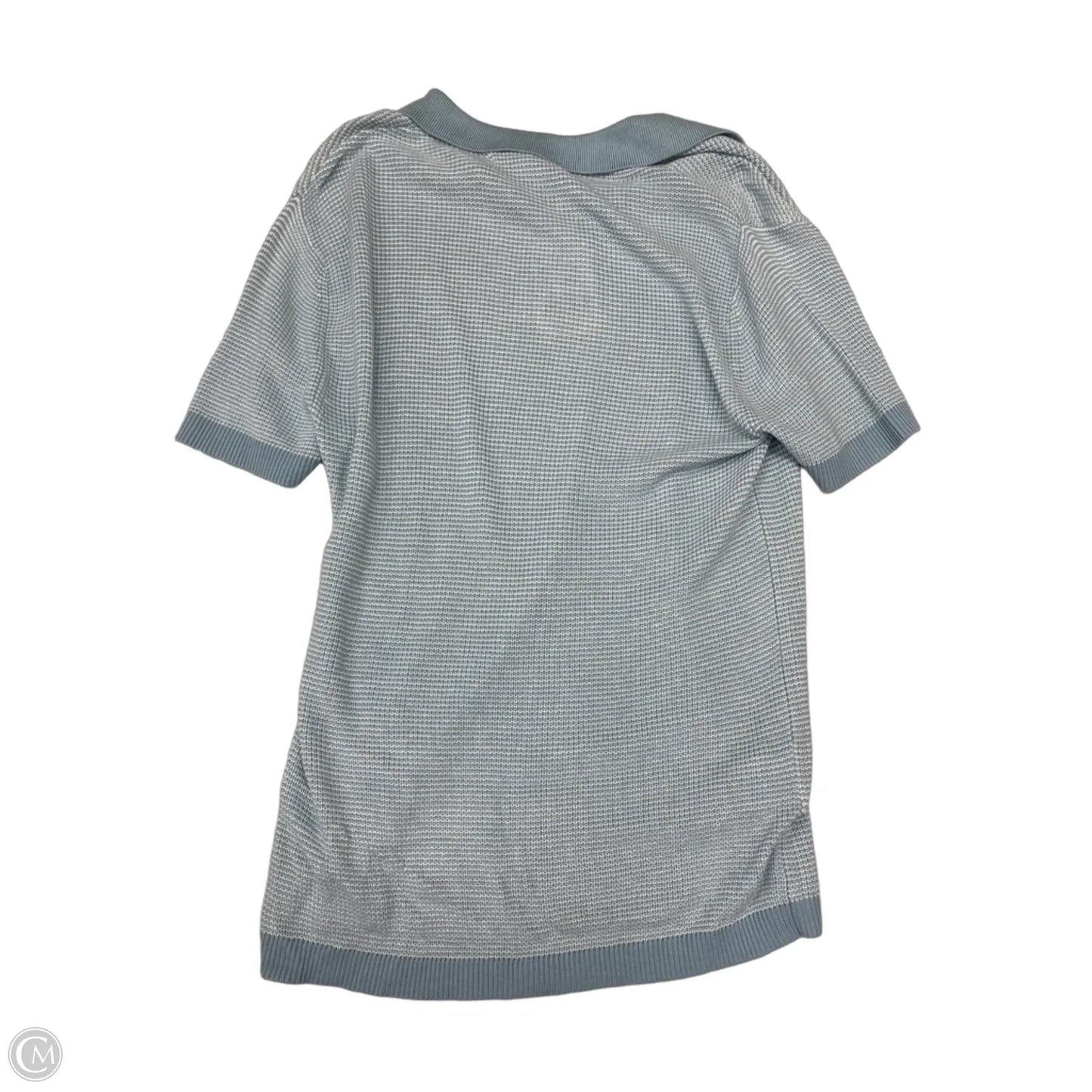 Top Short Sleeve By Cmc In Blue & White, Size: S