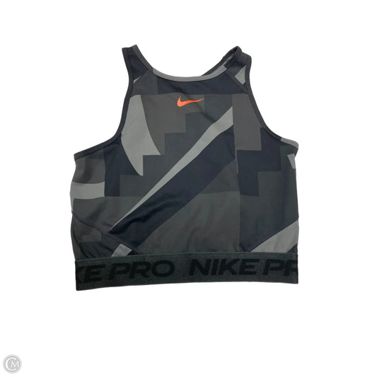 Athletic Bra By Nike In Black & Grey, Size: L
