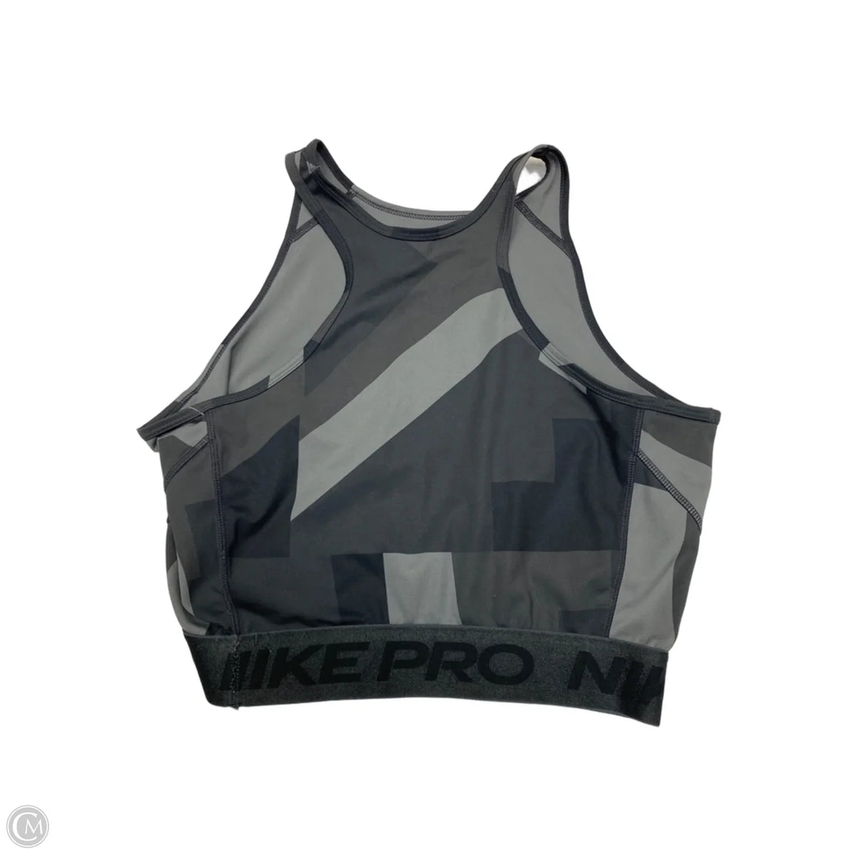 Athletic Bra By Nike In Black & Grey, Size: L