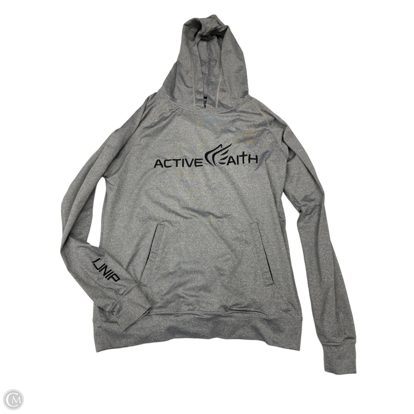 Athletic Sweatshirt Hoodie By Cmc In Grey, Size: M