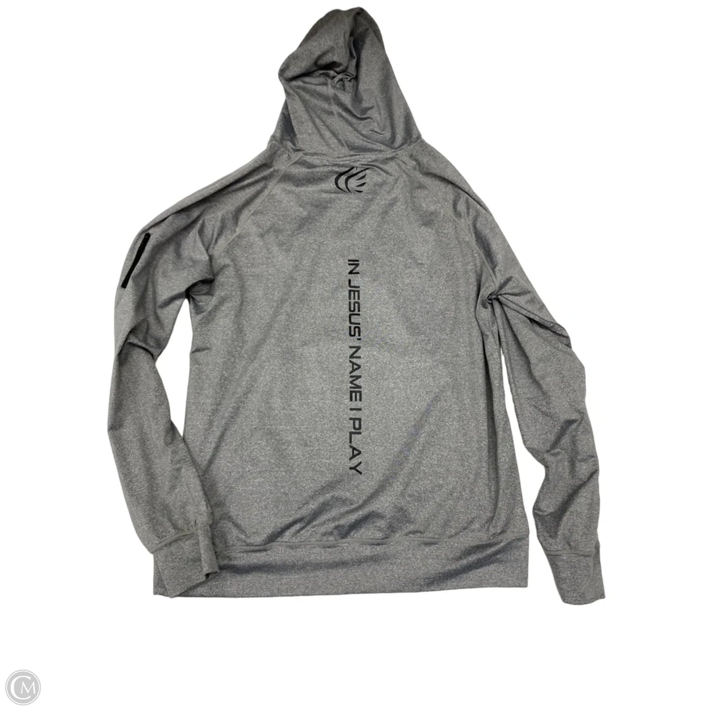 Athletic Sweatshirt Hoodie By Cmc In Grey, Size: M