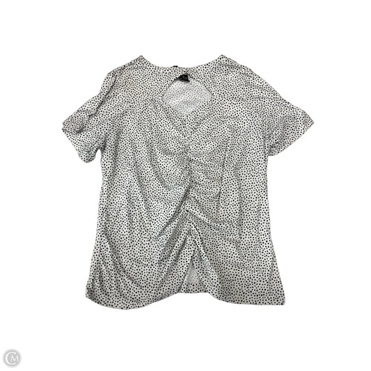 Top Short Sleeve By Cme In Black & White, Size: 1x