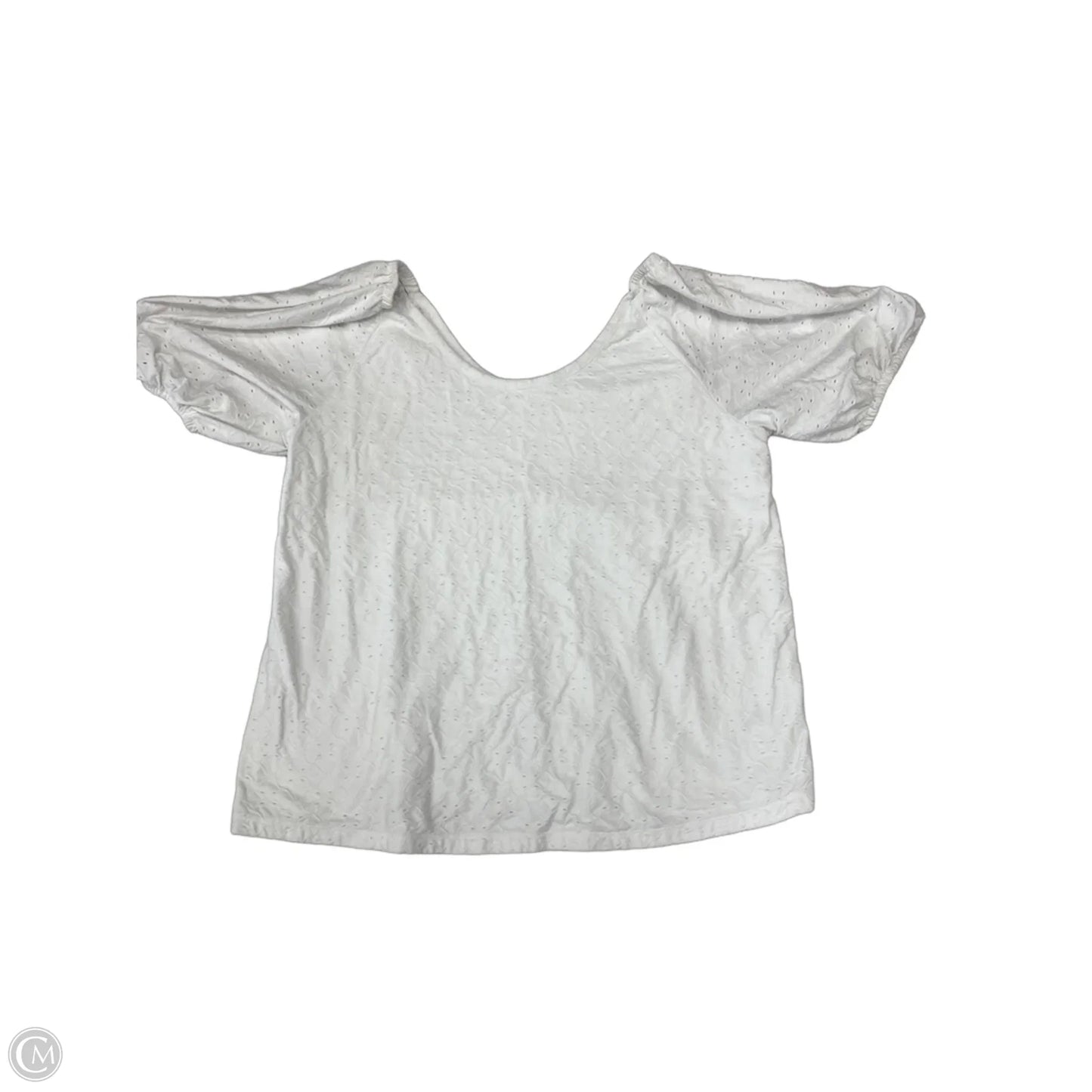 Top Short Sleeve By Ava & Viv In White, Size: Xxl