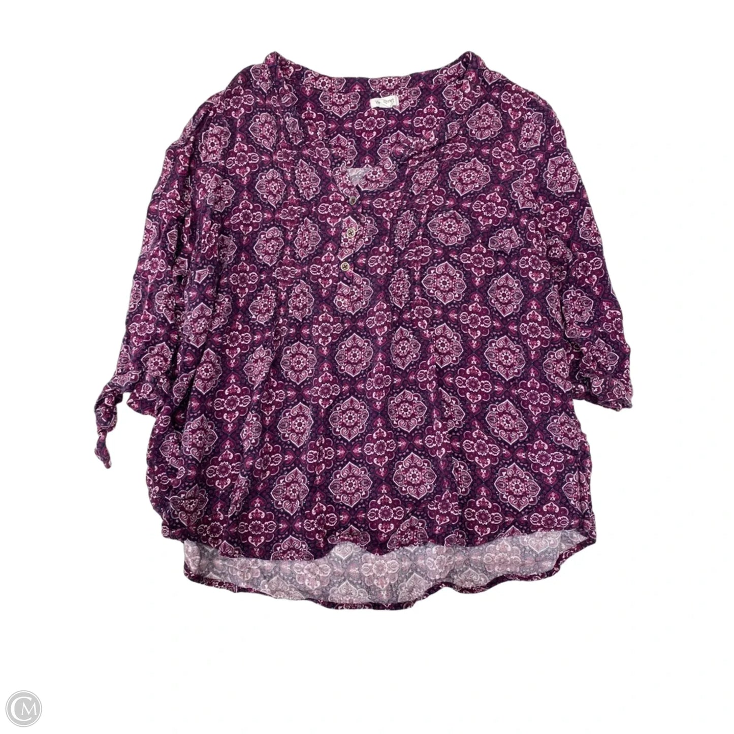 Top 3/4 Sleeve By Westport In Purple, Size: 3x