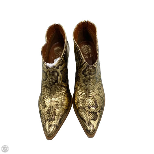 Boots Ankle Heels By Vince Camuto In Snakeskin Print, Size: 9.5