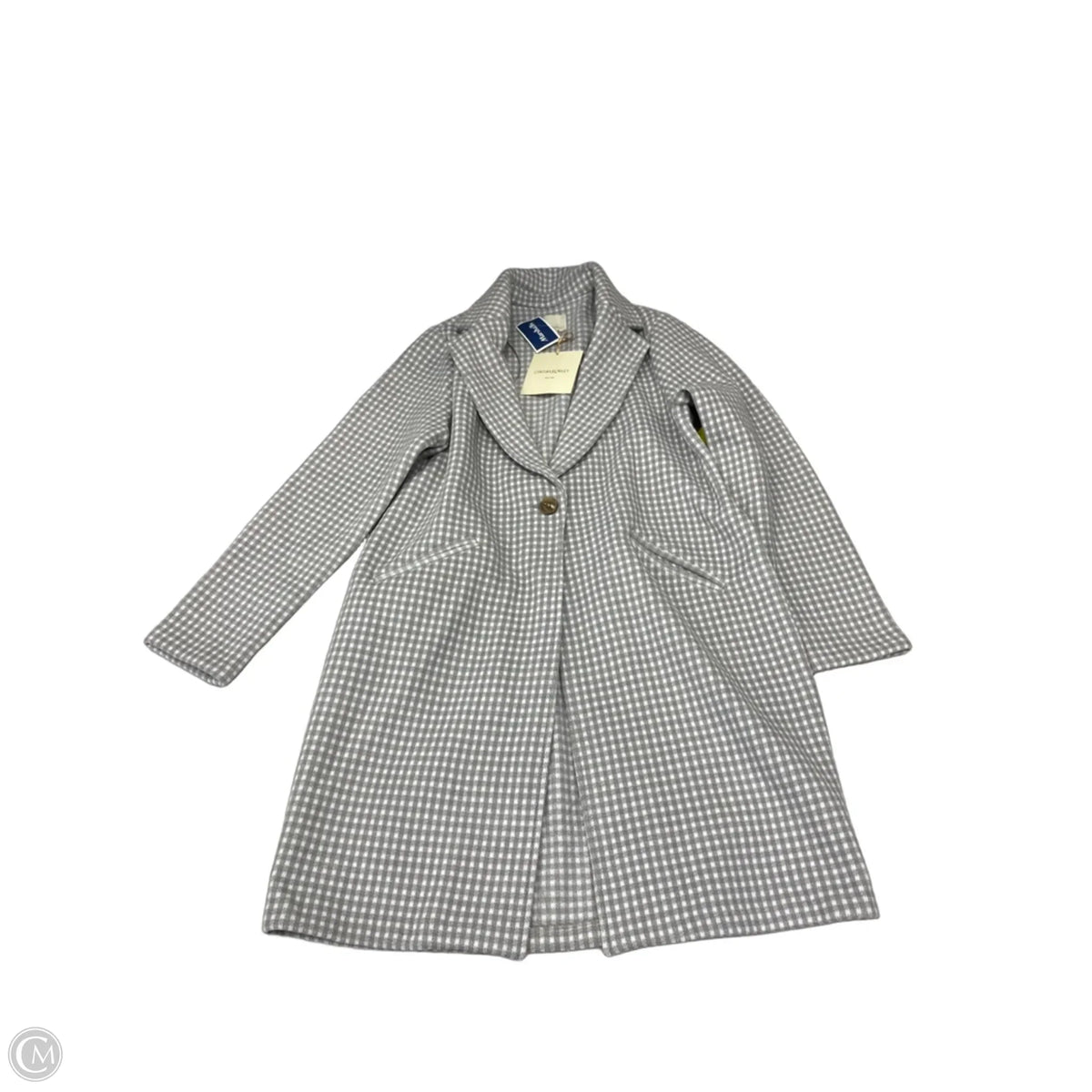 Coat Peacoat By Cme In Grey & White, Size: M