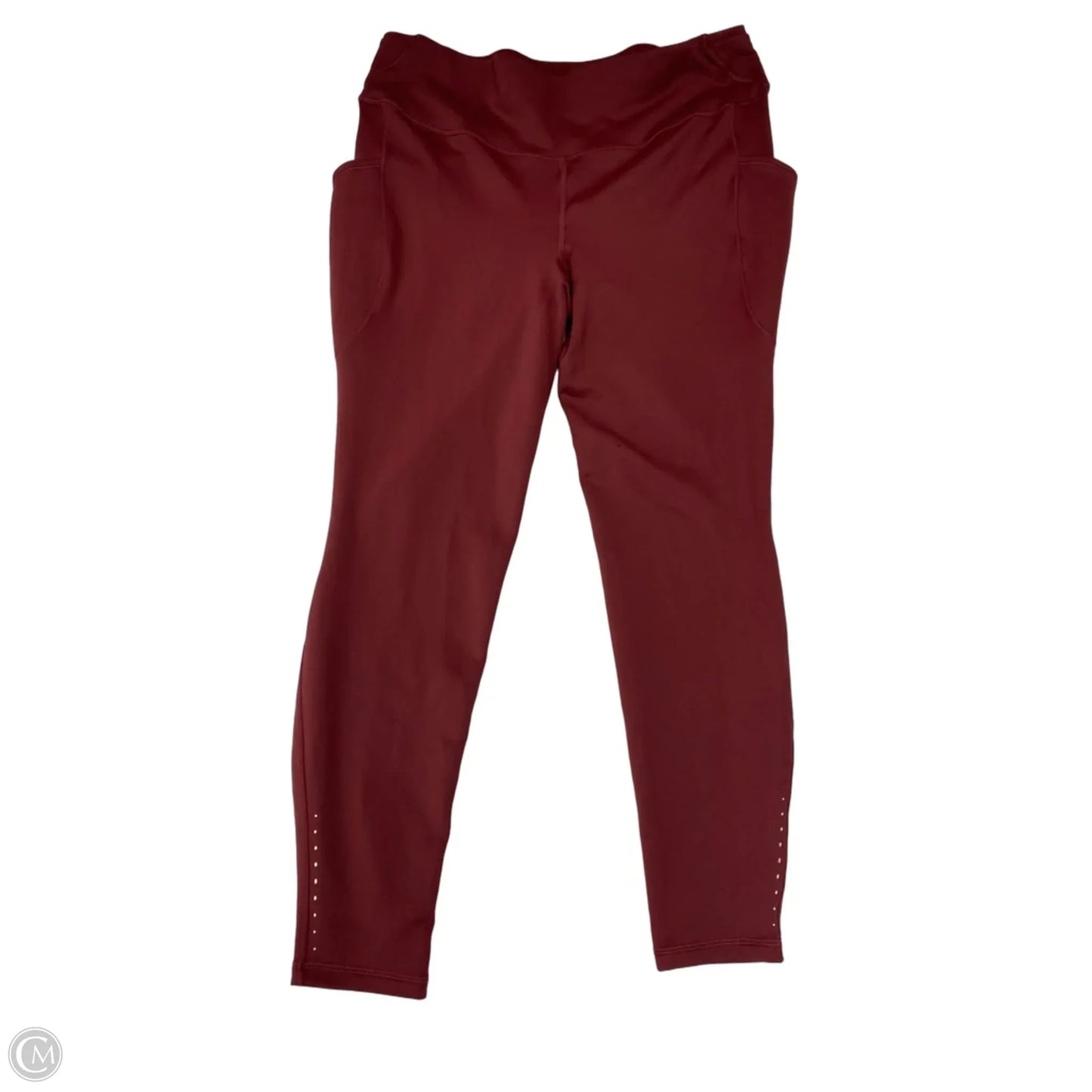 Athletic Leggings By Lululemon In Maroon, Size: Xl