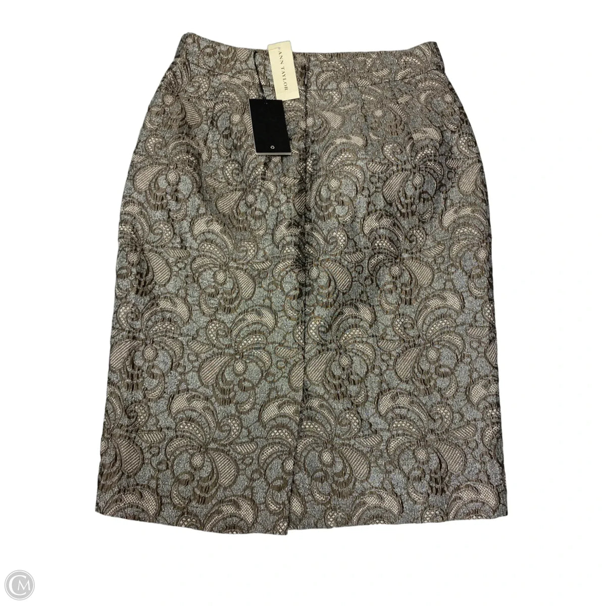 Skirt Mini & Short By Ann Taylor In Silver, Size: 2