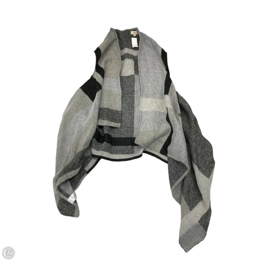 Shawl By Loft In Black & Grey, Size: Osfm