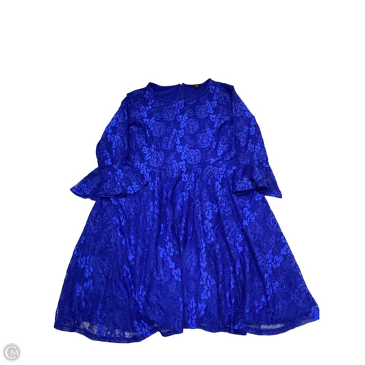 Dress Casual Midi By City Studio In Blue, Size: 3x