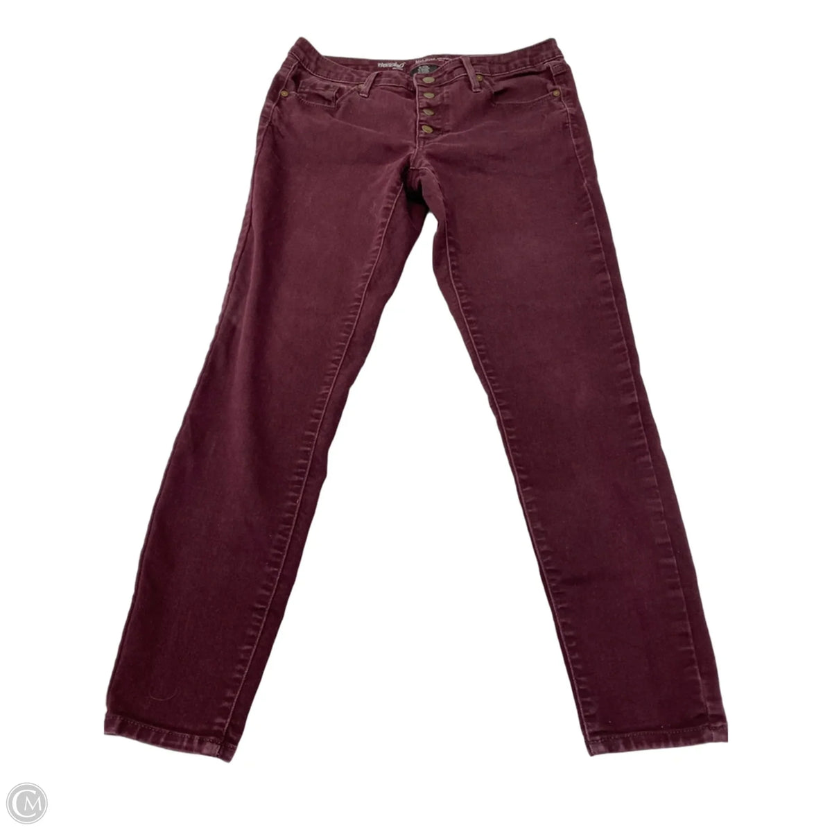Jeans Skinny By Mossimo In Maroon, Size: 8