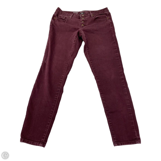 Jeans Skinny By Mossimo In Maroon, Size: 8