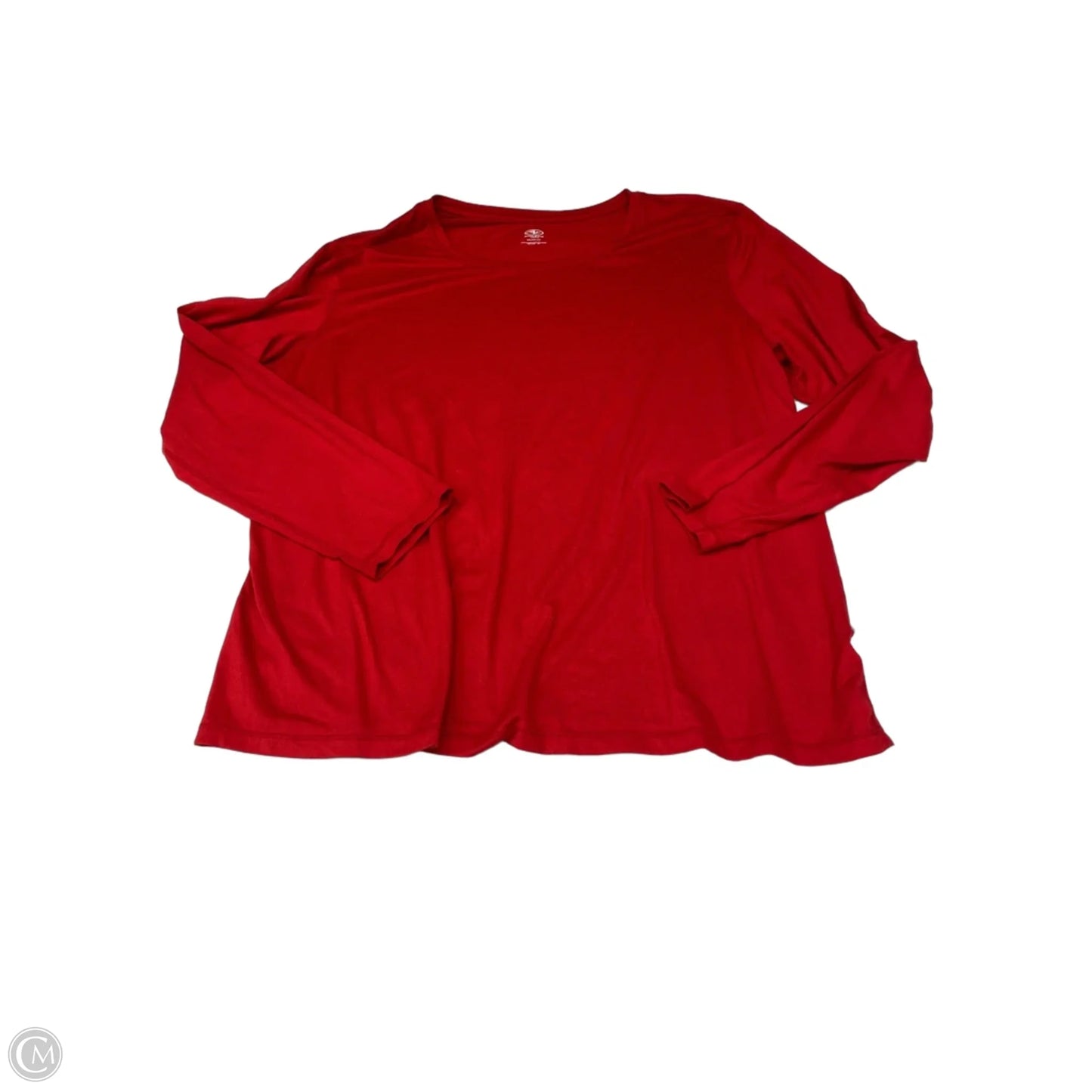 Athletic Top Long Sleeve Crewneck By Athletic Works In Red, Size: Xxl