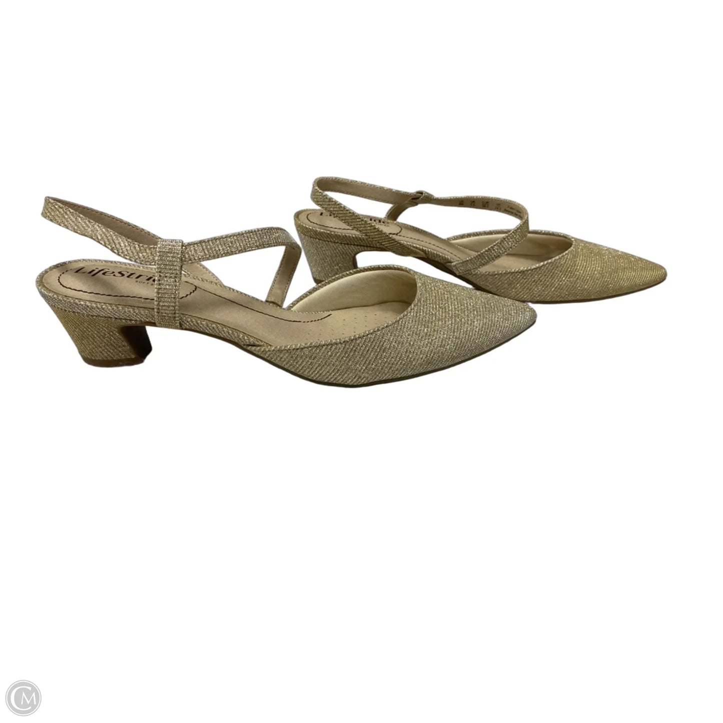 Shoes Heels Block By Life Stride In Gold, Size: 7
