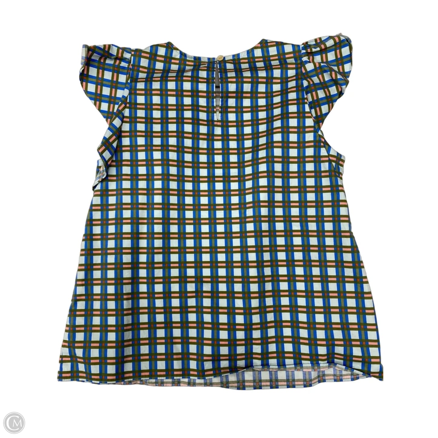 Top Short Sleeve Designer By Kate Spade In Blue & Green, Size: S