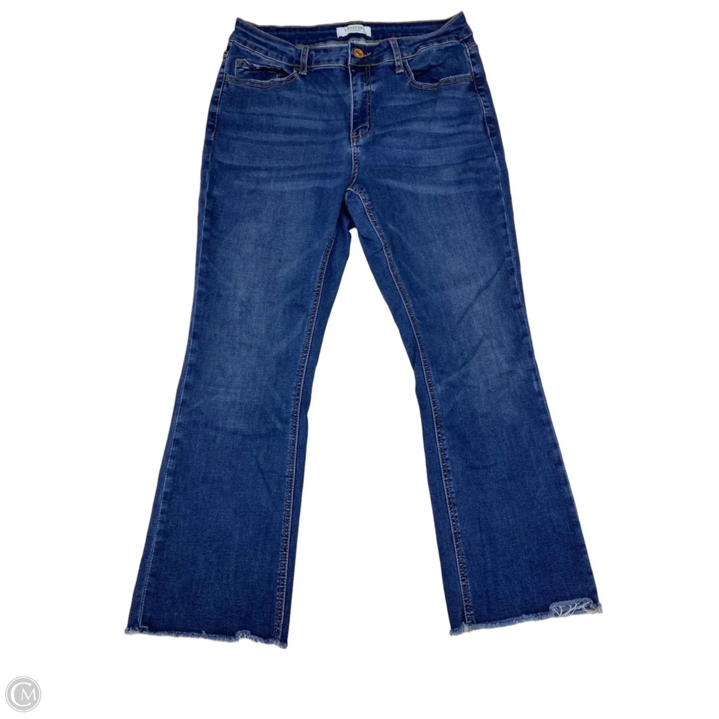 Jeans Straight By Vervet In Blue, Size: 14