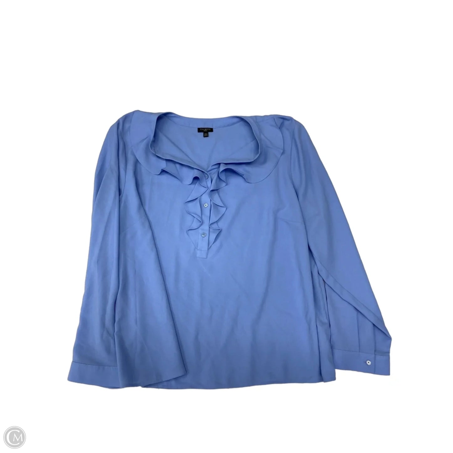 Blouse Long Sleeve By Talbots In Blue, Size: 2x