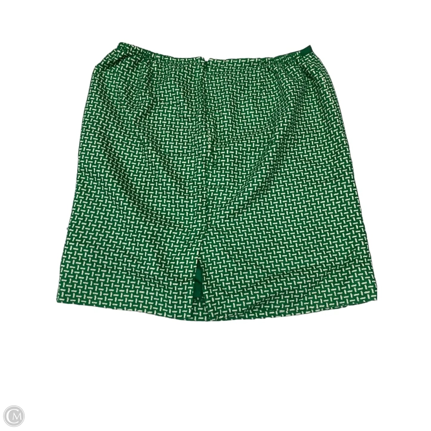 Skirt Mini & Short By Talbots In Green & White, Size: 18
