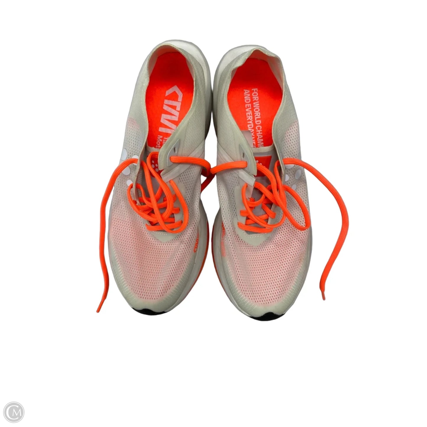 Shoes Sneakers By Clothes Mentor In Cream & Orange, Size: 7.5