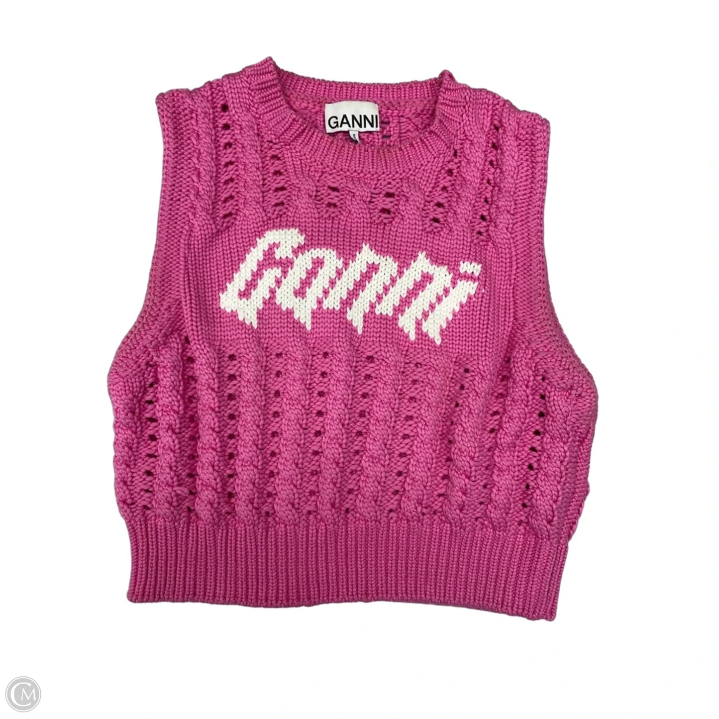 Vest Sweater By Ganni In Pink, Size: M