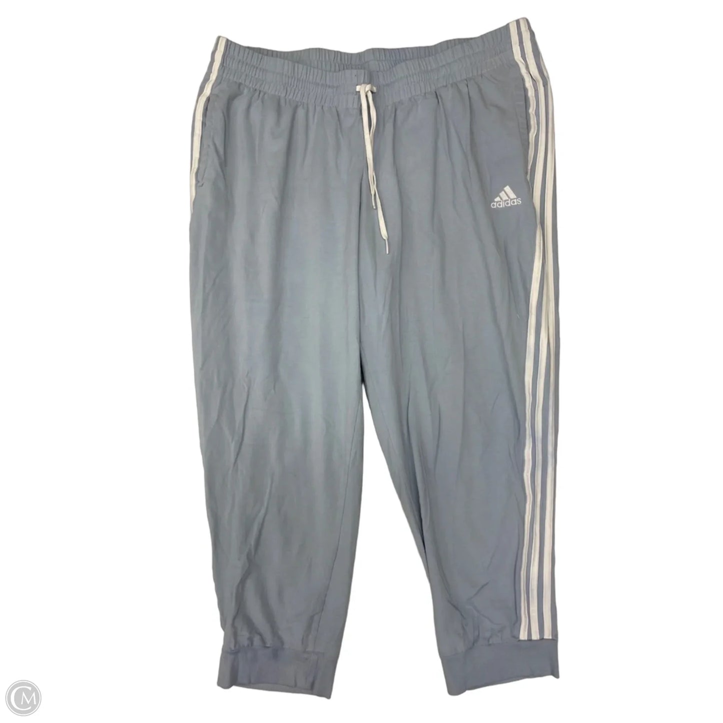Athletic Pants By Adidas In Blue & White, Size: 2x