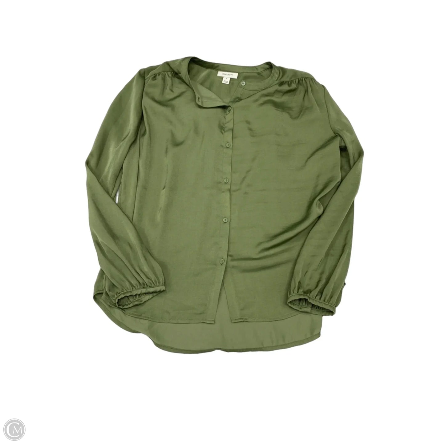 Blouse Long Sleeve By On 34th In Green, Size: M