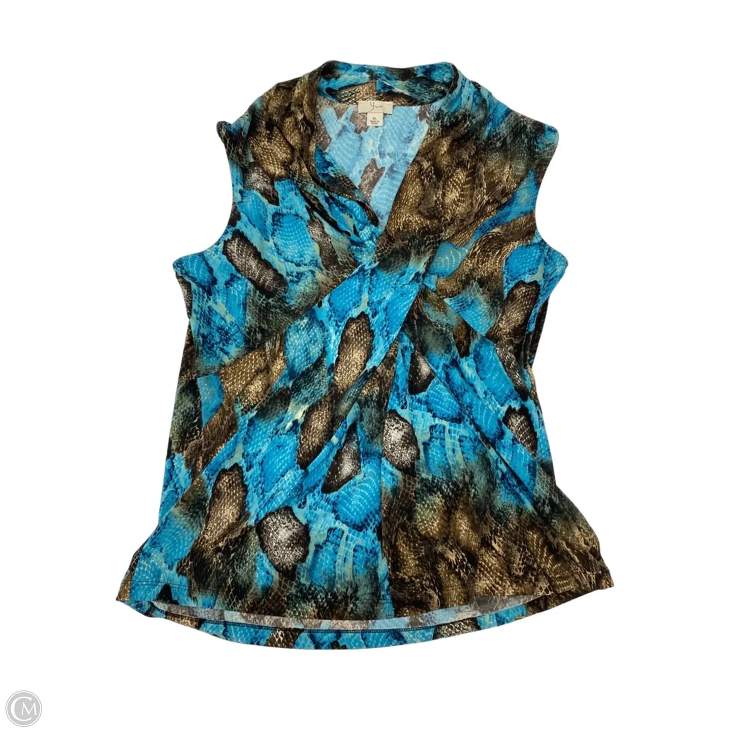 Blouse Short Sleeve By Clothes Mentor In Animal Print, Size: Xl