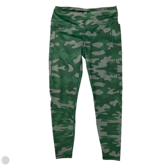 Athletic Leggings By Clothes Mentor In Green & Grey, Size: L