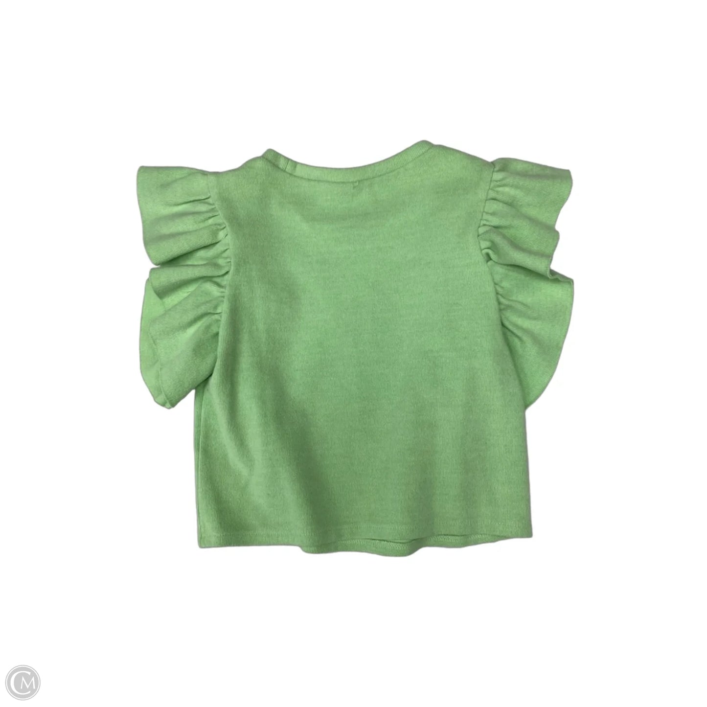 Top Short Sleeve By Zara In Green, Size: M
