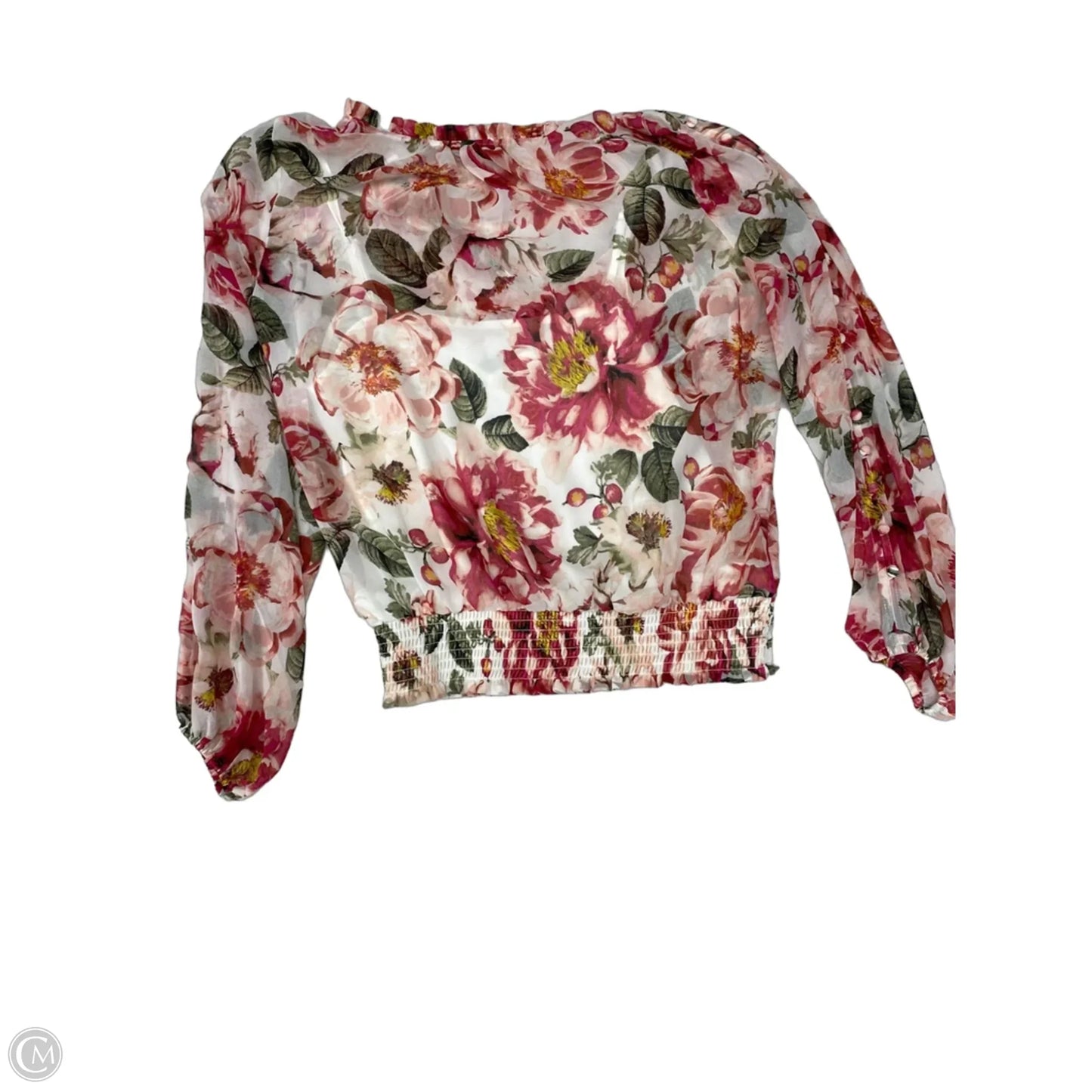 Blouse Long Sleeve By White House Black Market In Floral Print, Size: S