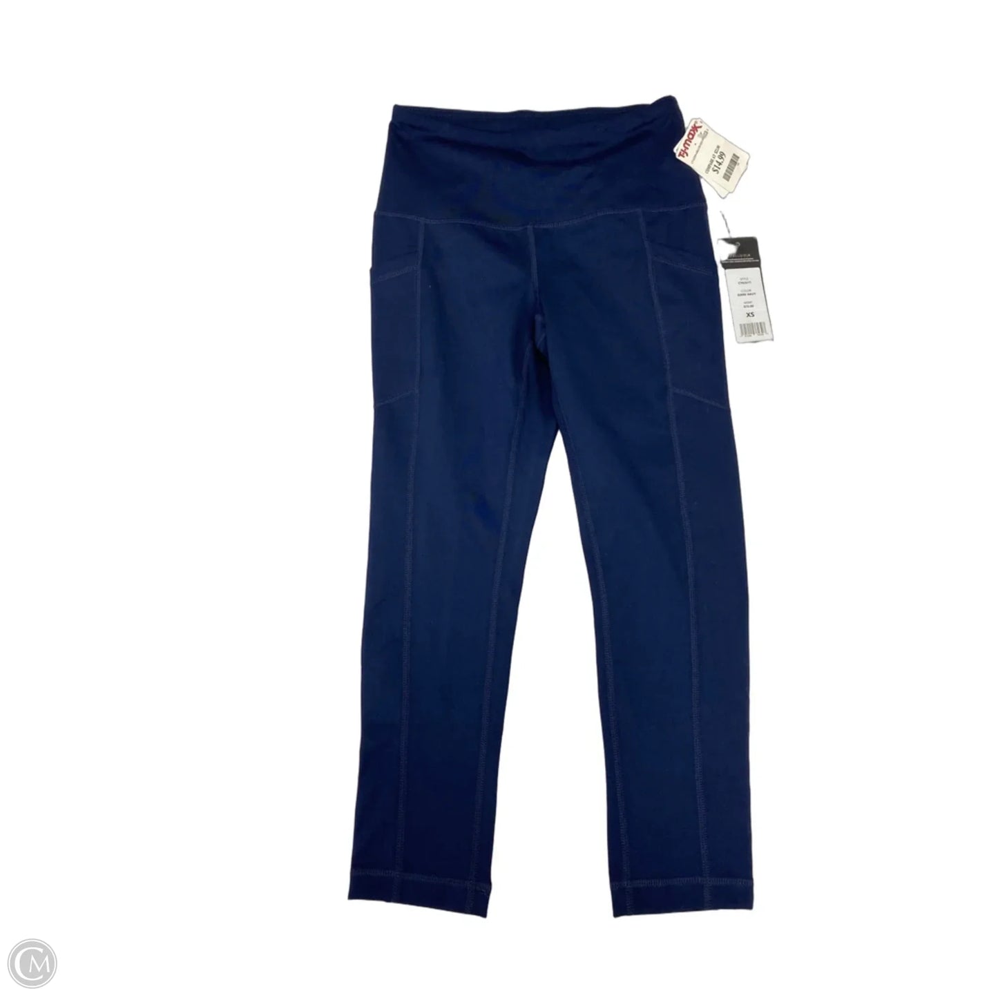 Athletic Leggings Capris By Yogalicious In Navy, Size: Xs