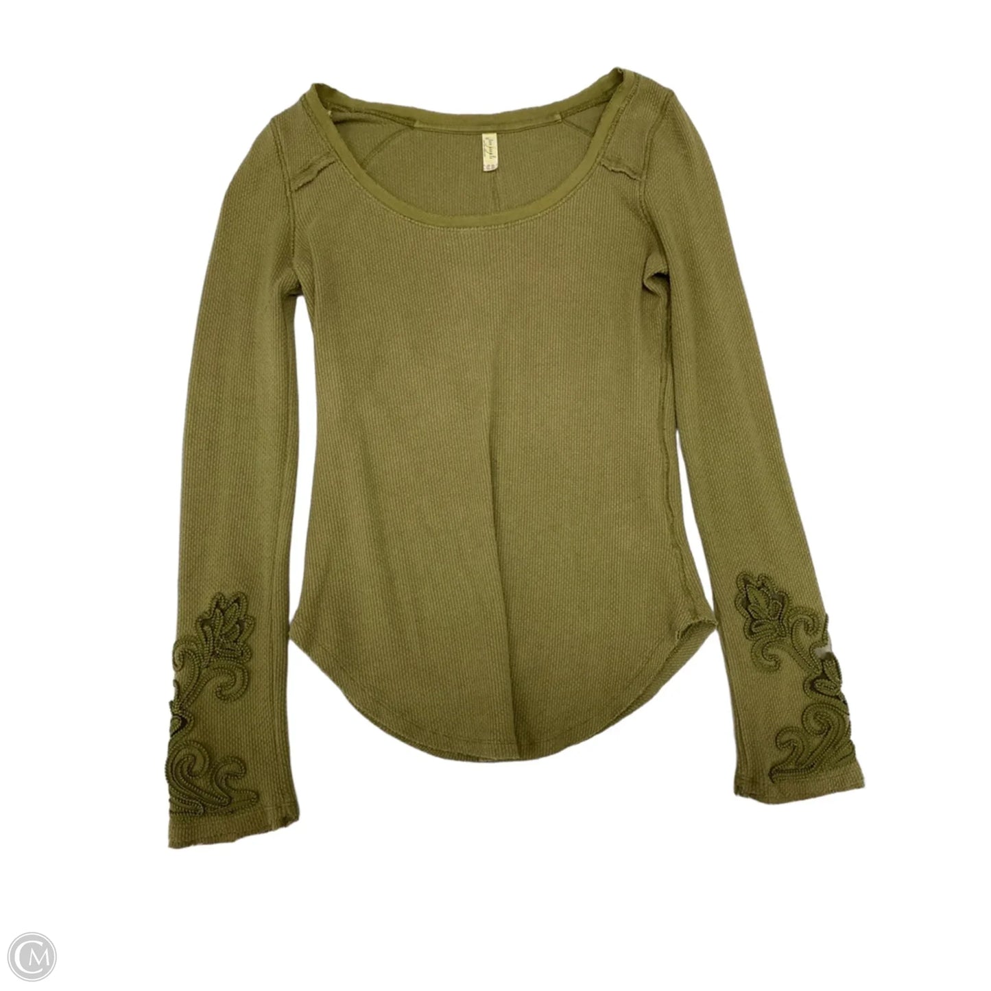 Top Long Sleeve By Free People In Green, Size: M