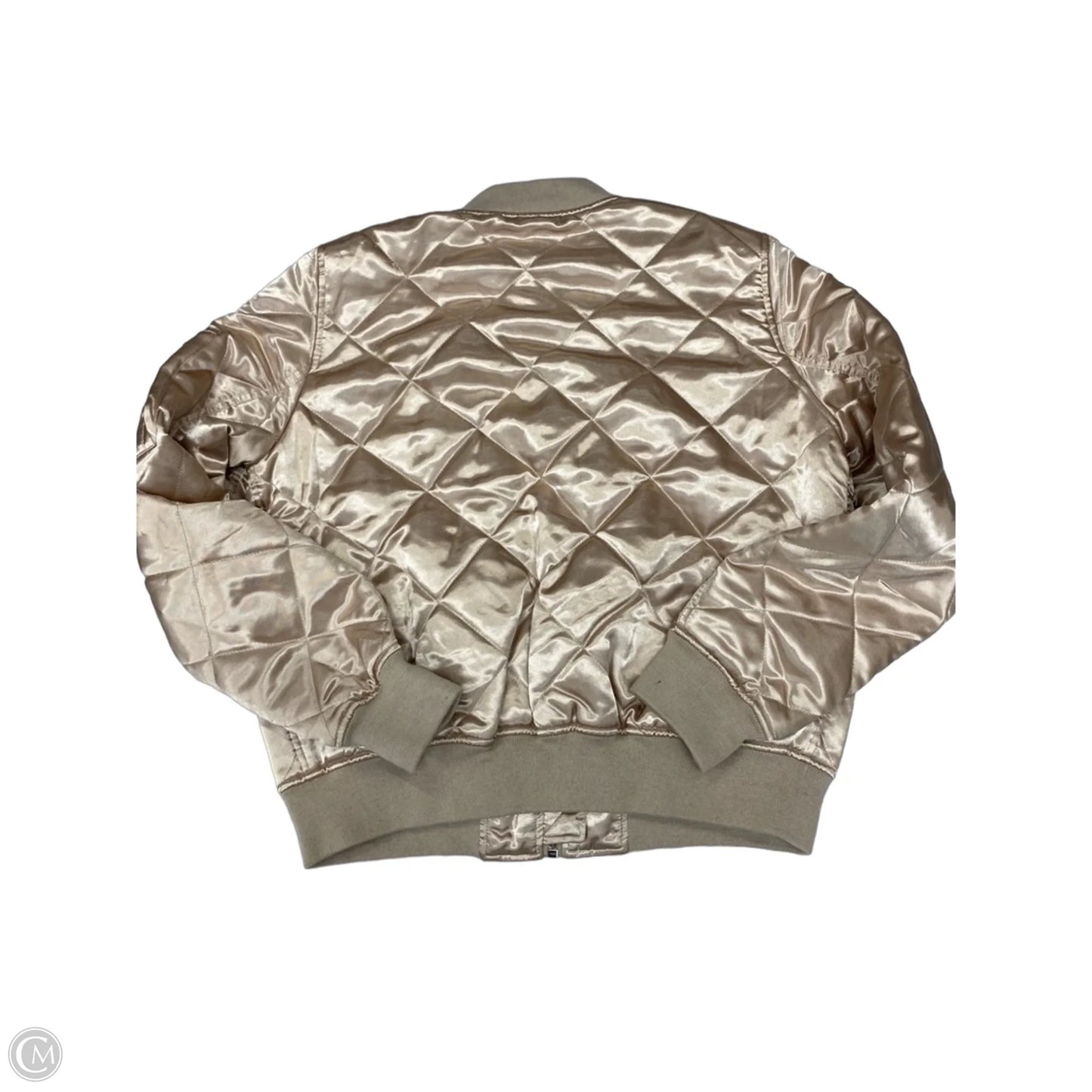Jacket Puffer & Quilted By Top Shop In Beige, Size: M