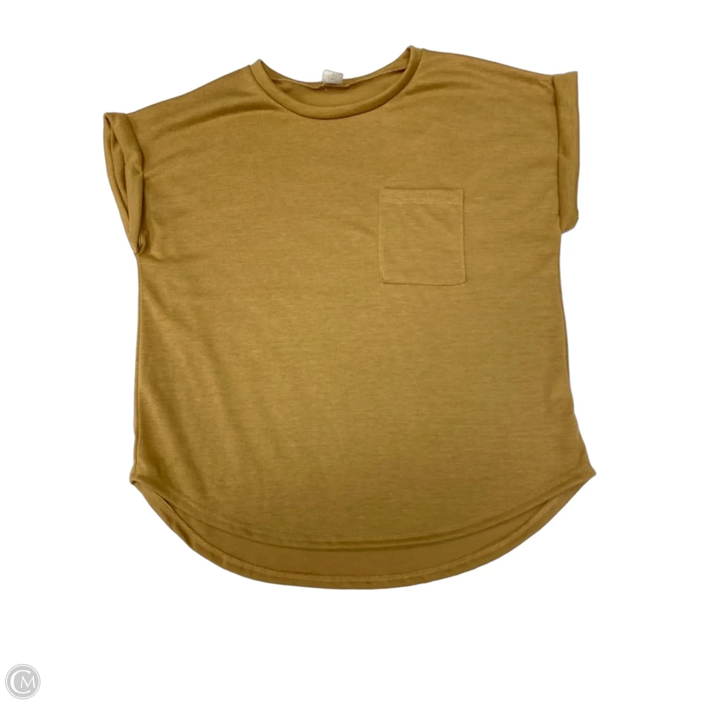 Top Short Sleeve By Like Love In Brown, Size: S