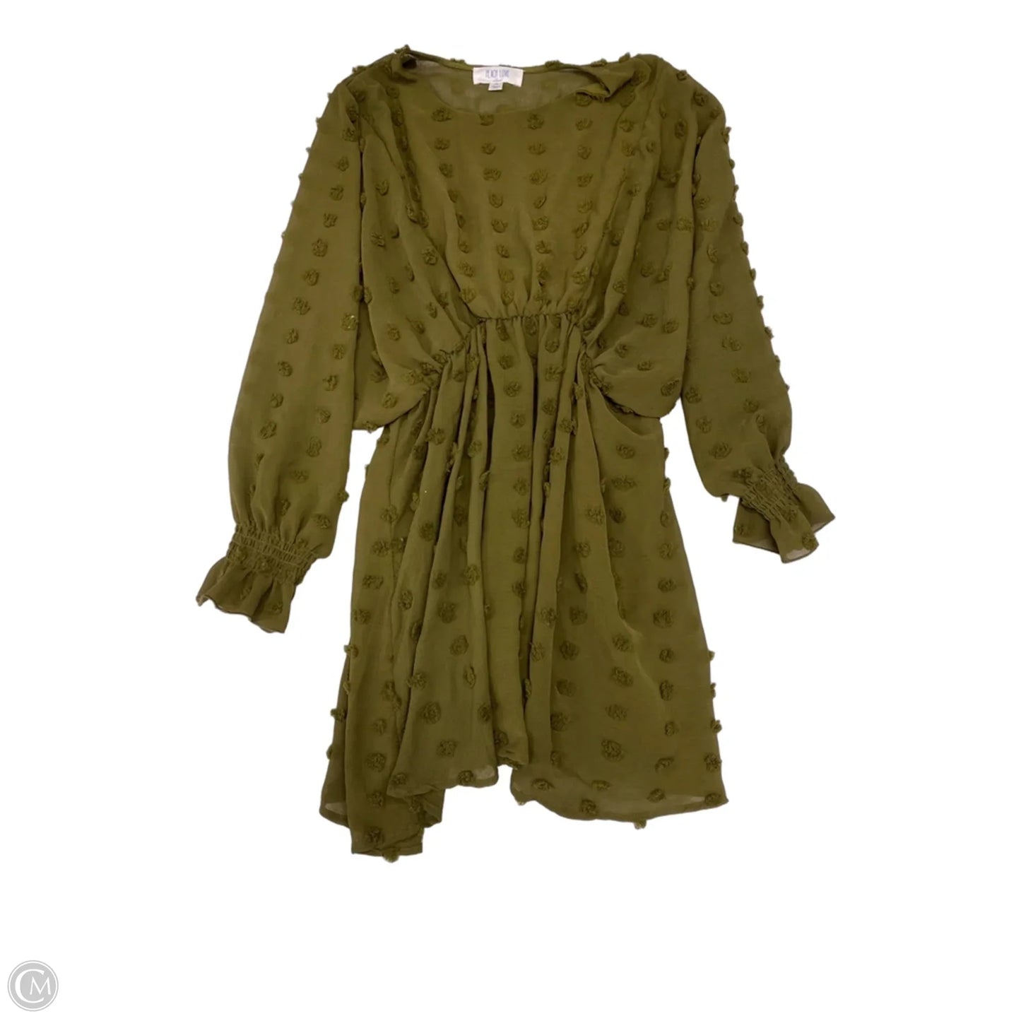 Dress Casual Short By Peach Love Cream California In Green, Size: M