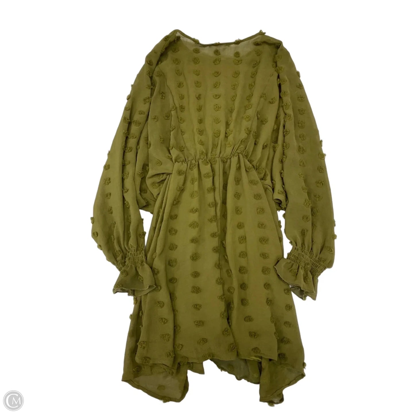 Dress Casual Short By Peach Love Cream California In Green, Size: M