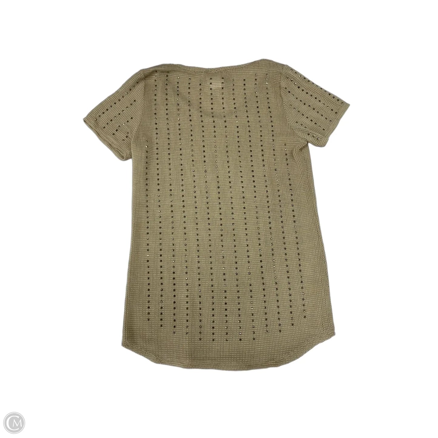Top Short Sleeve By Vocal In Tan, Size: M