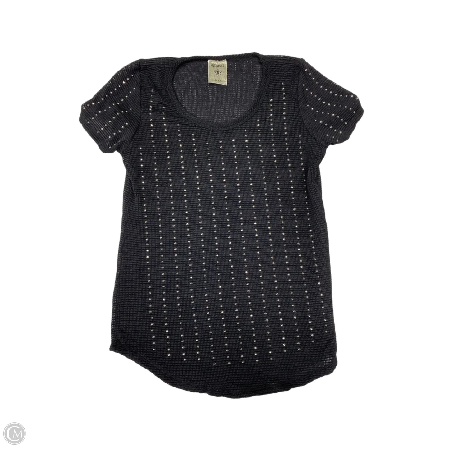 Top Short Sleeve By Vocal In Black, Size: M