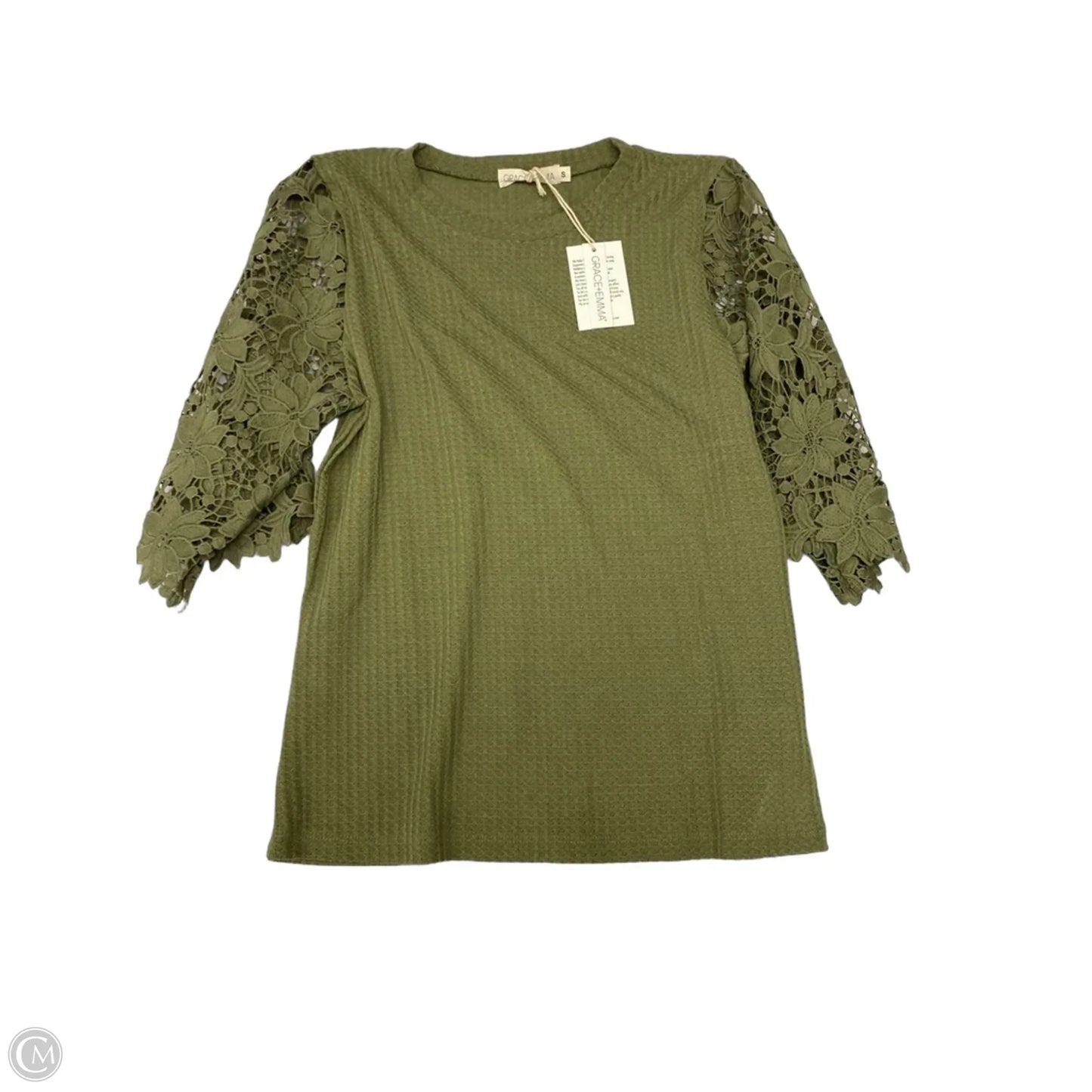Blouse Long Sleeve By Clothes Mentor In Green, Size: S