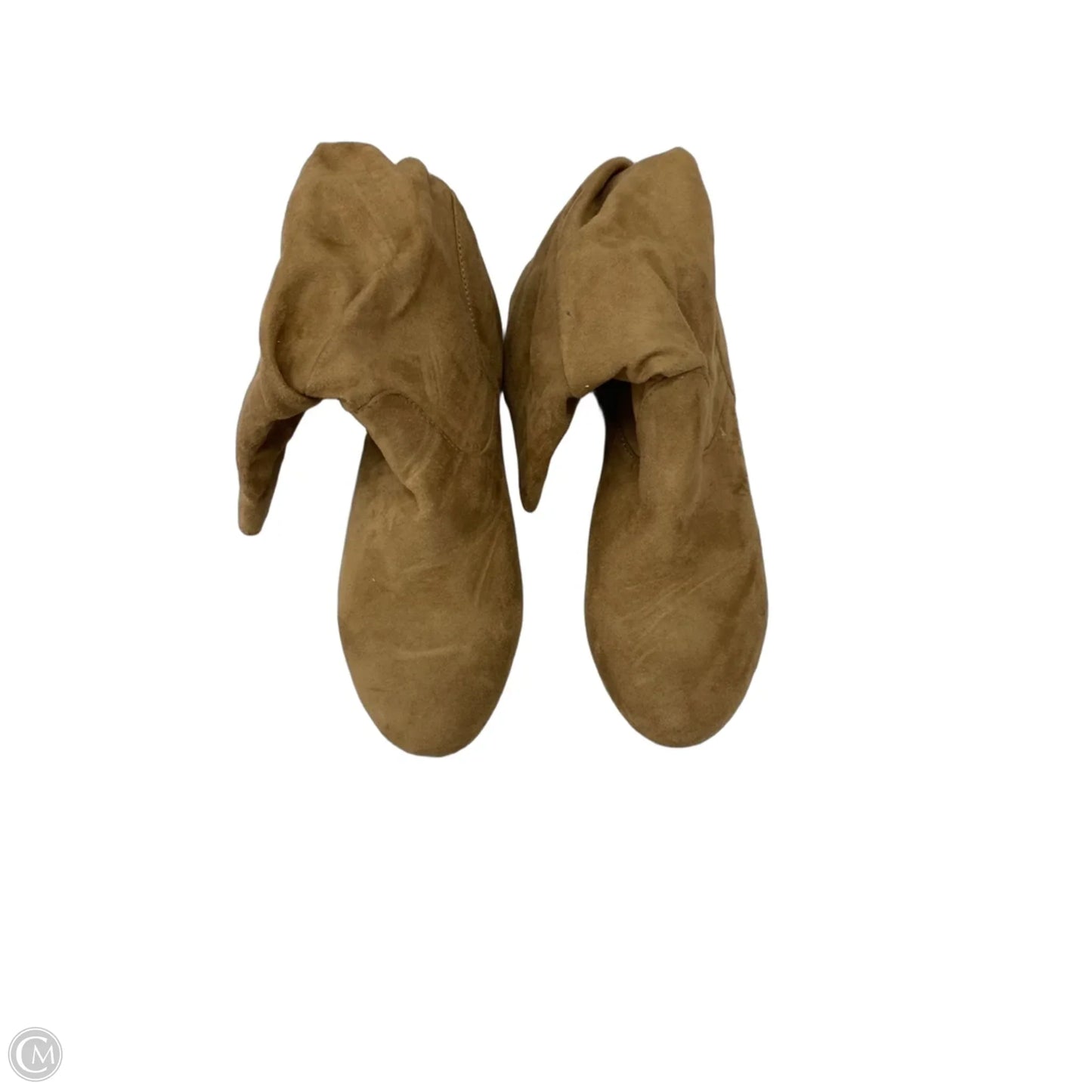 Boots Mid-calf Flats By Clothes Mentor In Brown, Size: 6.5