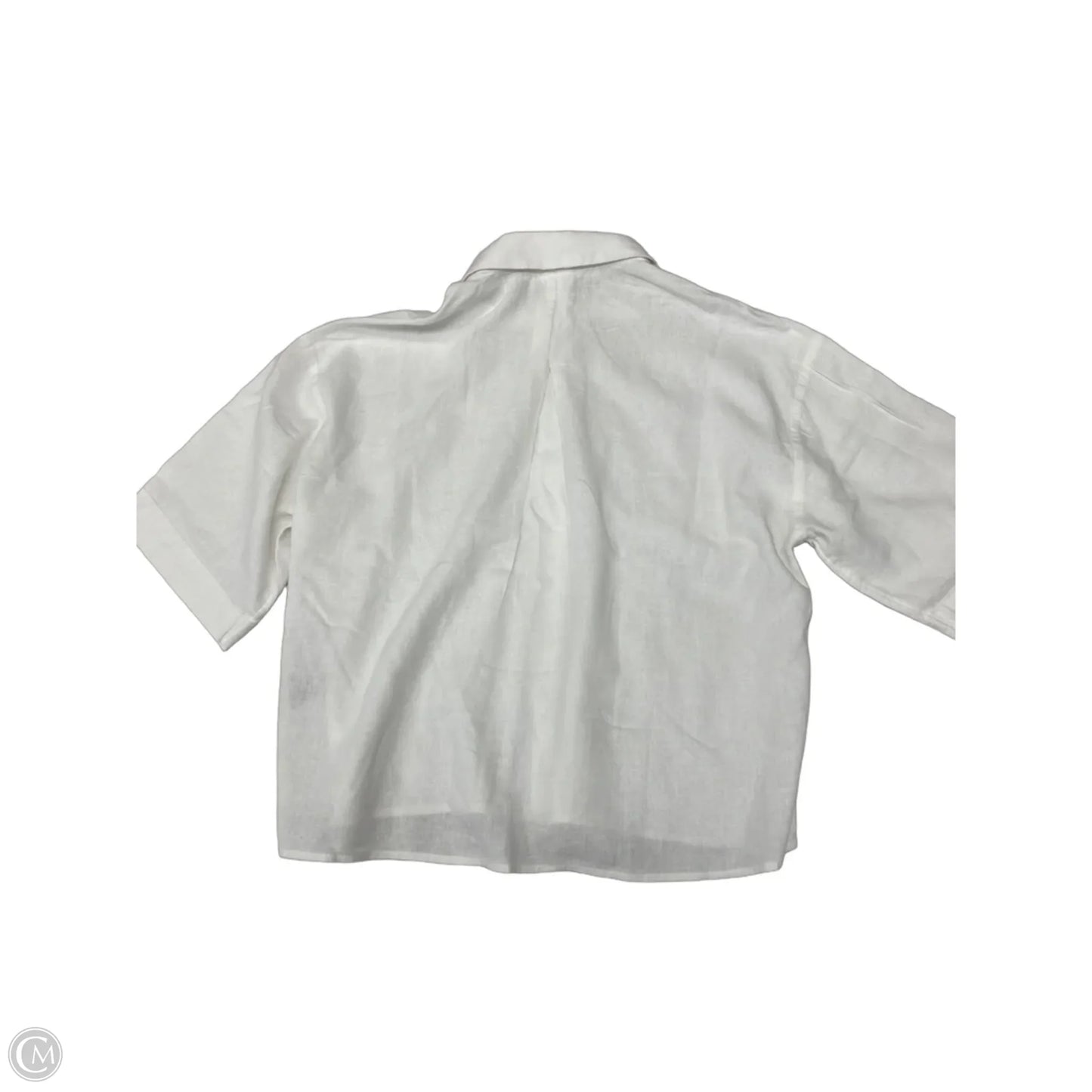 Top Short Sleeve By H&m In White, Size: Xs