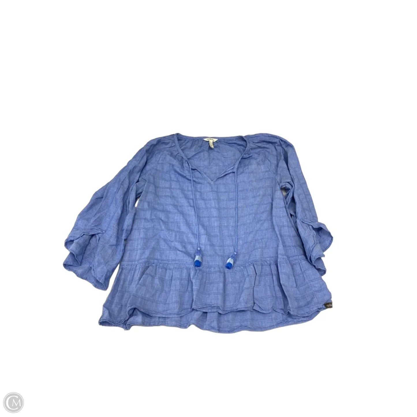 Blouse Long Sleeve By Matilda Jane In Blue, Size: L