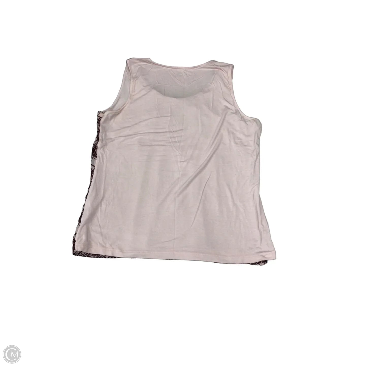 Blouse Sleeveless By New York And Co In Brown & Pink, Size: L