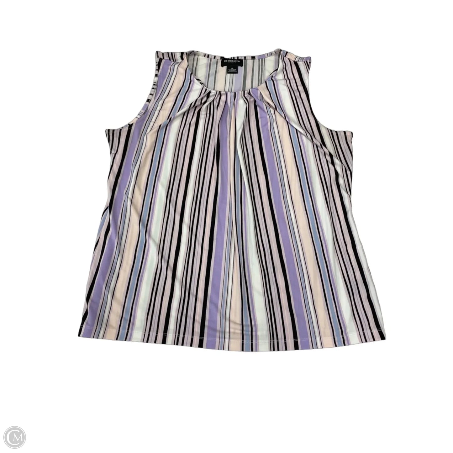 Blouse Sleeveless By Liz Claiborne In Striped Pattern, Size: Xl