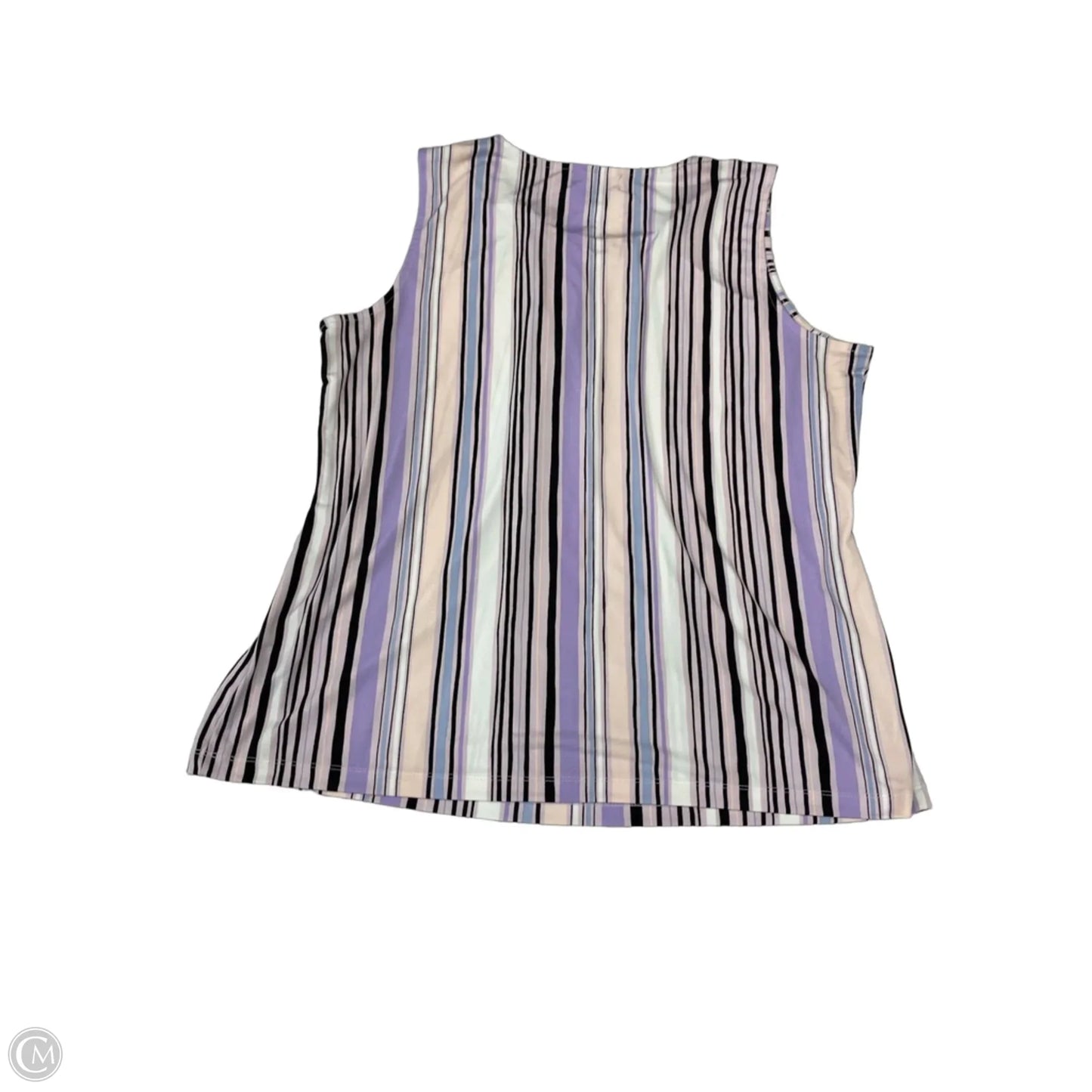 Blouse Sleeveless By Liz Claiborne In Striped Pattern, Size: Xl