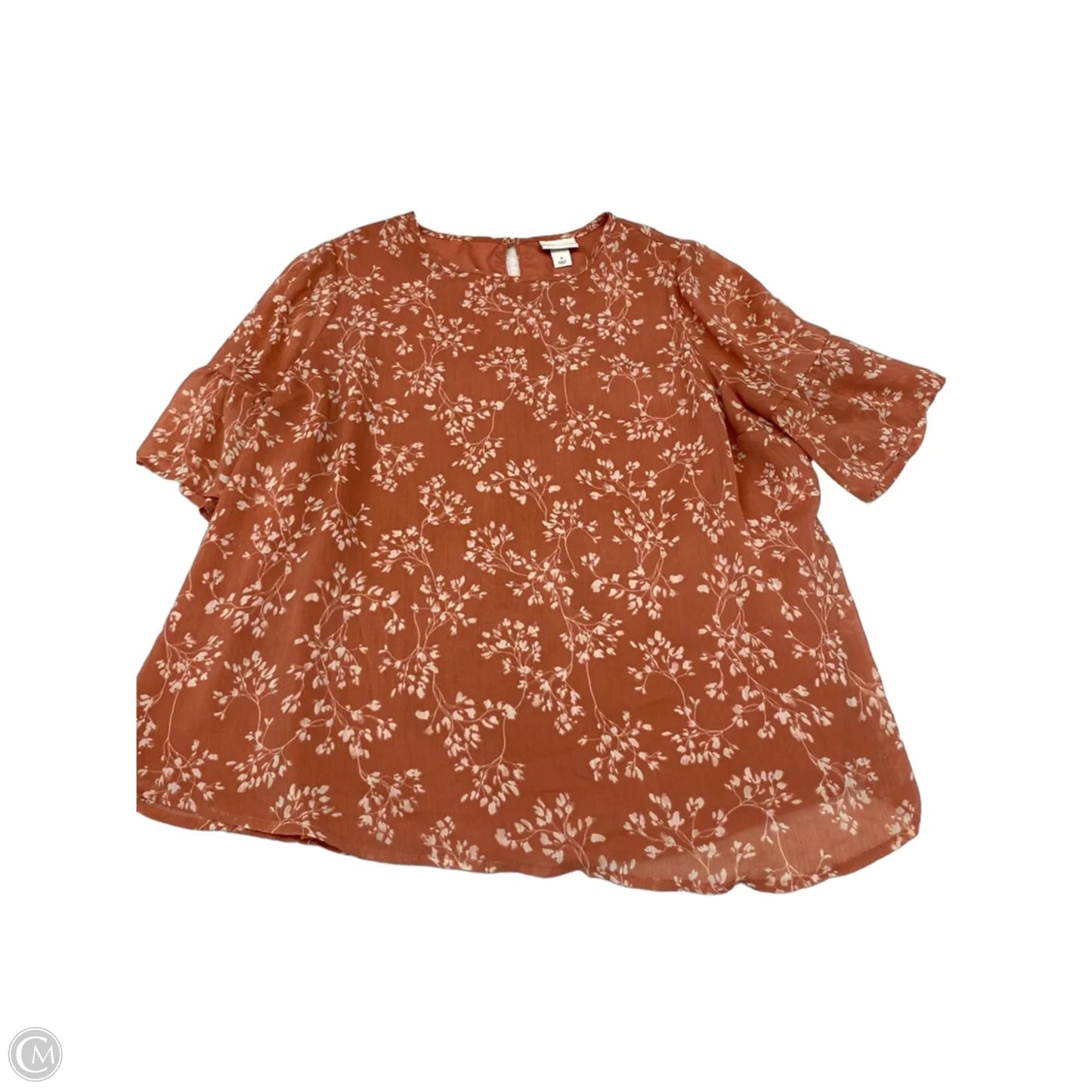 Blouse Short Sleeve By Ava & Viv In Floral Print, Size: 1x