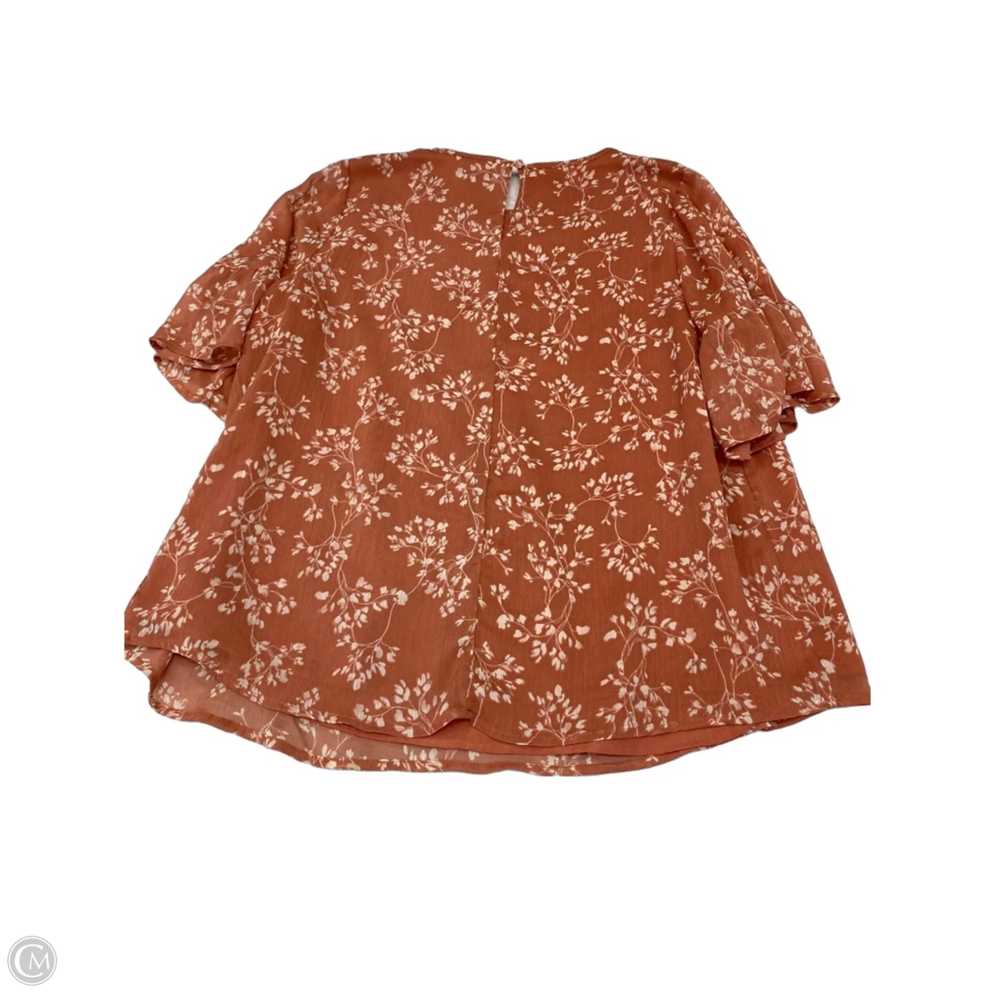 Blouse Short Sleeve By Ava & Viv In Floral Print, Size: 1x